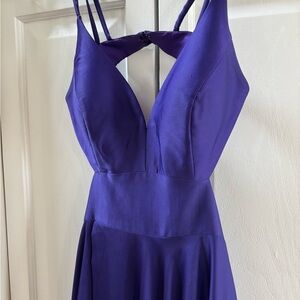 Elegant Purple Sleeveless Dress